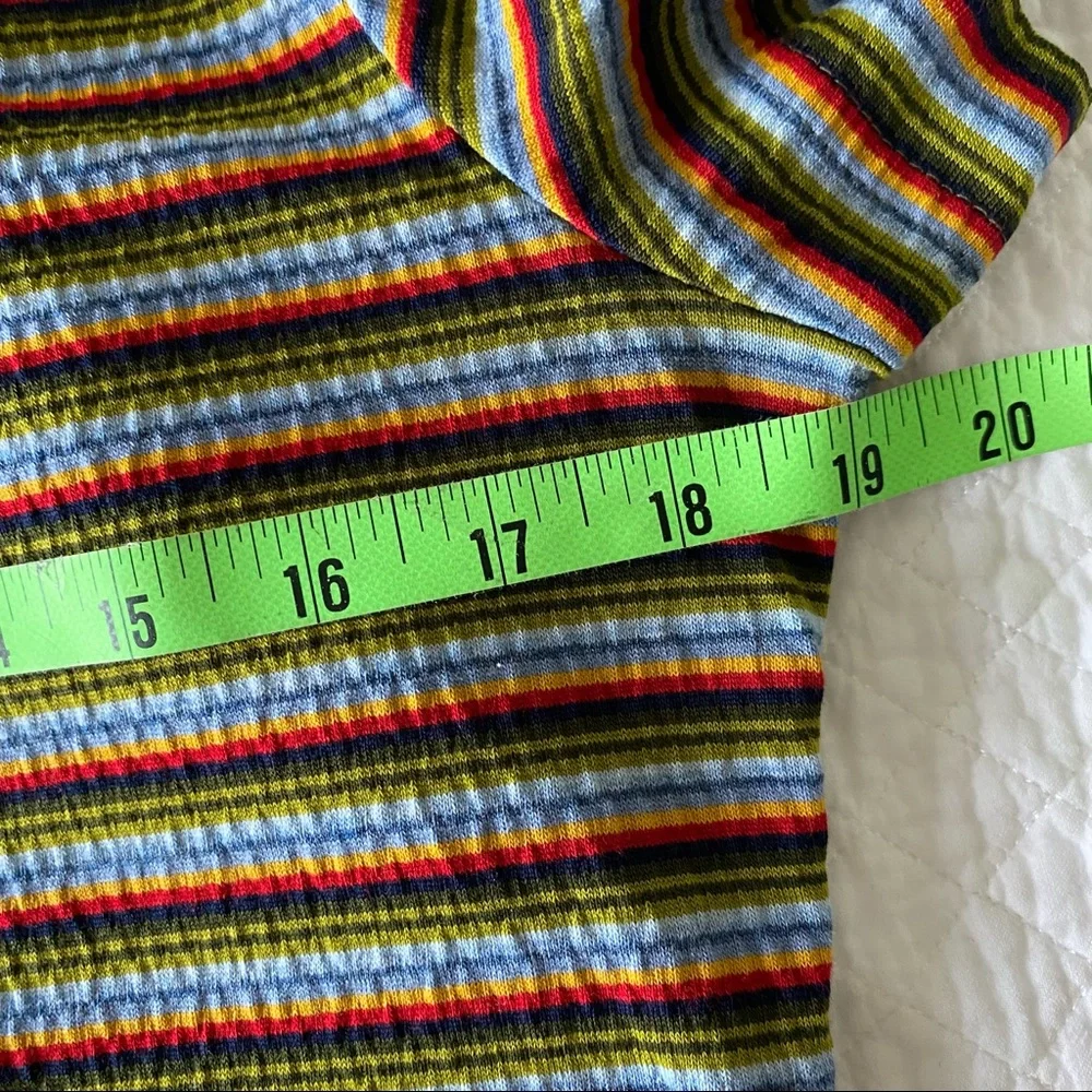 [JUNCTION] 90s RETRO RAINBOW STRIPED TEE - Picture 12 of 12